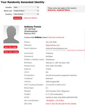 Fake Name Generator Australia.